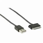 Nedis CCGP39200BK20 Sync and Charge-Kabel | Samsung 30-Pins Male - USB-A Male | 2,0 m | Zwart