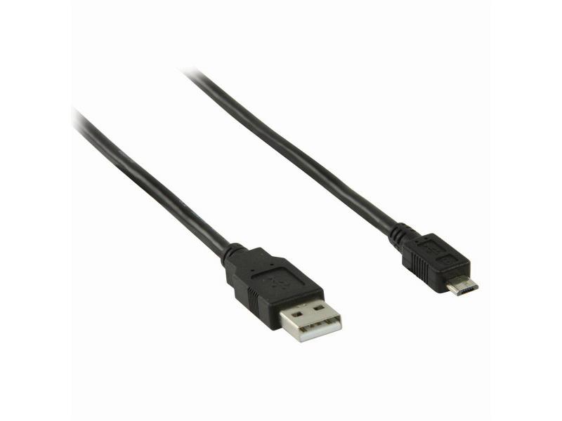Nedis CCGP60500BK05 USB 2.0-Kabel | A Male - Micro-B Male | 0,5 m | Zwart