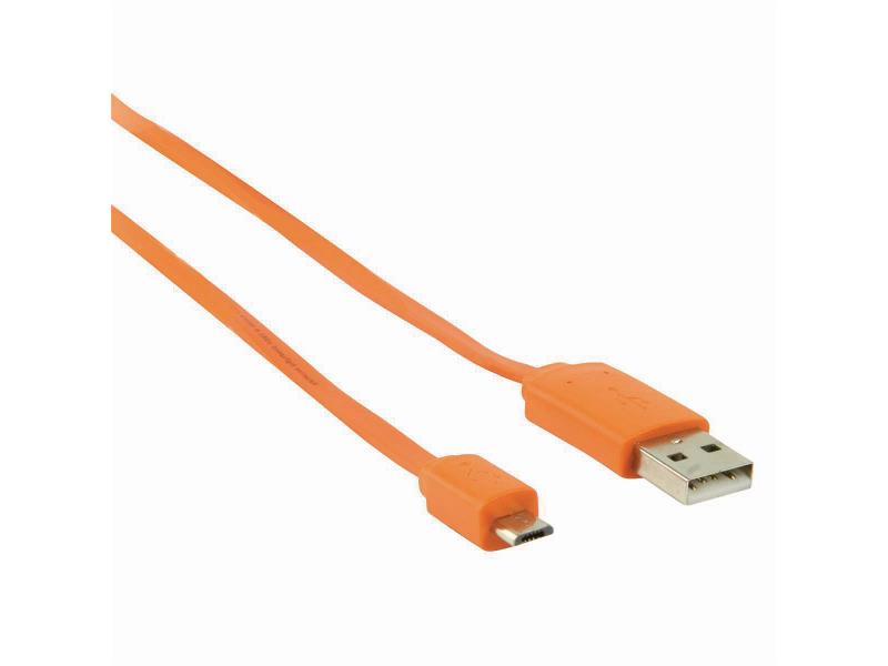 Nedis CCGP60410OG10 USB 2.0-Kabel | A Male - Micro-B Male | 1,0 m | Oranje