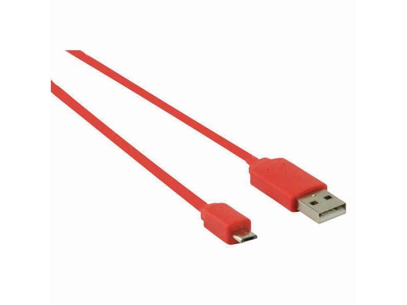 Nedis CCGP60410RD10 USB 2.0-Kabel | A Male - Micro-B Male | 1,0 m | Rood
