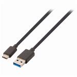 Nedis CCGP61650BK10 USB 3.1-Kabel (Gen2) | Type-CT Male - A Male | 1,0 m | Zwart