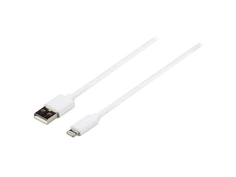 Nedis CCGP39300WT10 Sync and Charge-Kabel | Apple Lightning 8-Pins Male - USB-A Male | 1,0 m | Wit