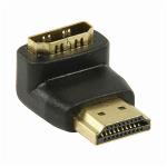 Nedis CVGP34901BK HDMIT-Adapter | HDMIT-Connector - HDMIT Female | 90° Gehoekt | Zwart