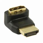 Nedis CVGP34902BK HDMIT-Adapter | HDMIT-Connector - HDMIT Female | 270° Gehoekt | Zwart