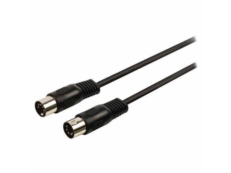 Nedis CAGP20000BK10 DIN-Audiokabel | DIN 5-Pins Male - DIN 5-Pins Male | 1,0 m | Zwart