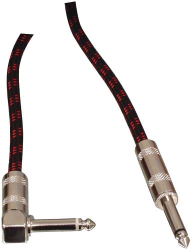 Valueline CABLE-427/6 Gitaarkabel 6.35mm haakse plug - 6.35mm rechte plug 6,00 m