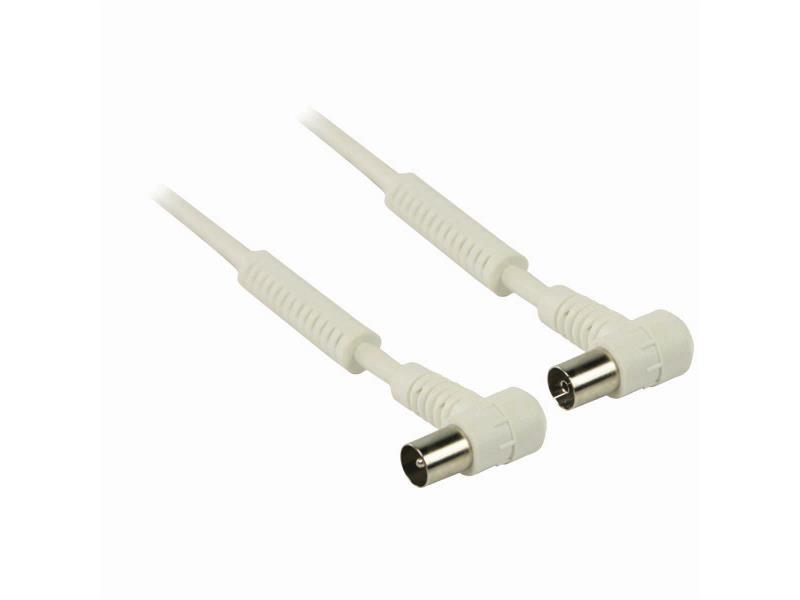 Nedis CSGP40120WT15 Coaxkabel 120 dB | IEC (Coax) Male Haaks - IEC (Coax) Female Haaks | 1,5 m | Wit