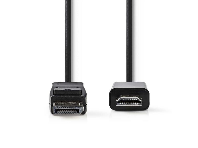 Nedis CCGB37100BK20 DisplayPort - HDMIT-Kabel | DisplayPort Male - HDMIT-Connector | 2,0 m | Zwart