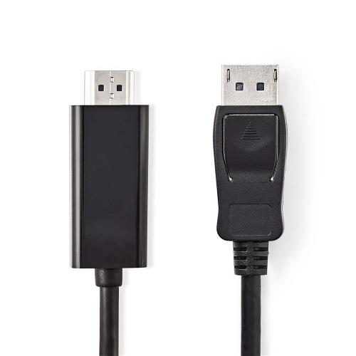Nedis CCGB37100BK20 DisplayPort - HDMIT-Kabel | DisplayPort Male - HDMIT-Connector | 2,0 m | Zwart