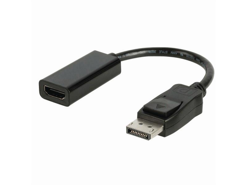 Nedis CCGB37150BK02 DisplayPort - HDMIT-Kabel | DisplayPort Male - HDMIT Female | 0,2 m | Zwart