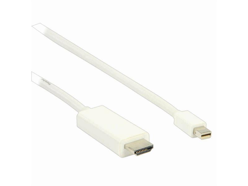 Nedis CCGB37600WT20 Mini-DisplayPort - HDMIT-Kabel | Mini-DisplayPort Male - HDMIT-Connector | 2,0 m | Wit