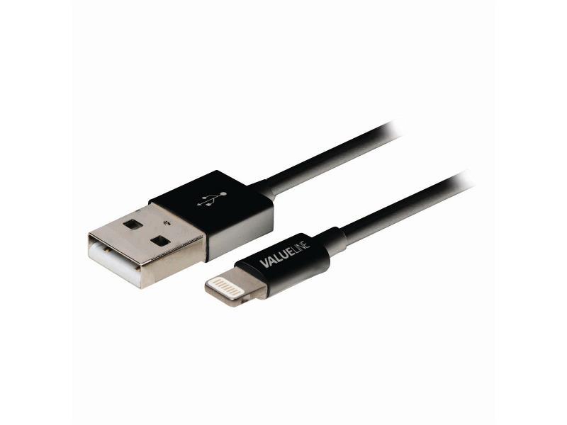 Nedis CCGB39300BK10 Sync and Charge-Kabel | Apple Lightning - USB-A Male | 1,0 m | Zwart