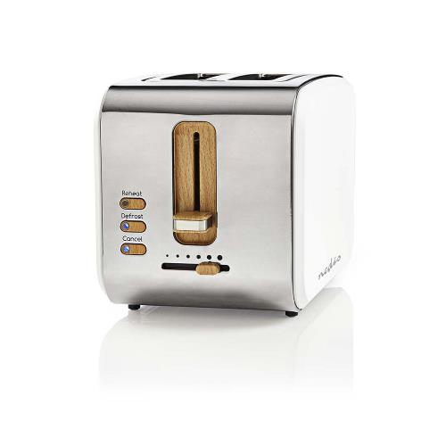 Nedis KABT510EWT Broodrooster | 2 brede sleuven | Soft-touch | Wit