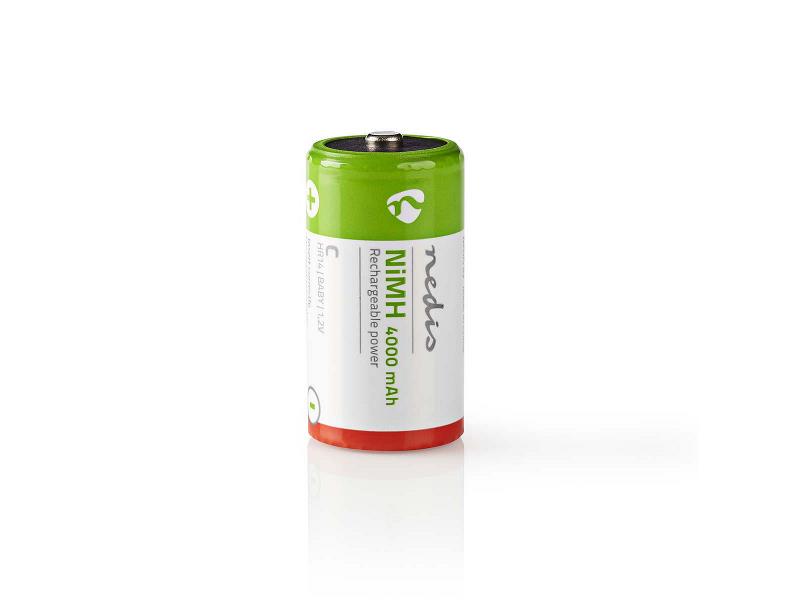 Nedis BANM40HR142B Oplaadbare NiMH batterij C | 1,2 V | 4000 mAh | 2 stuks | Blister