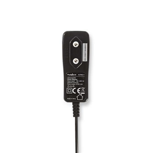 Nedis ACPA011 Universele AC-voedingsadapter | 5 VDC | 2,5 A USB