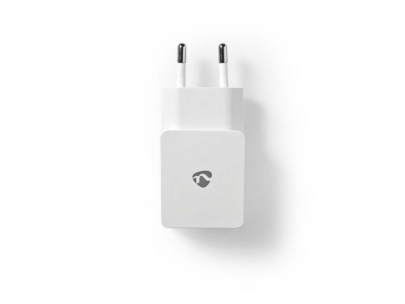 Nedis WCHAM211AWT Wandoplader | 2,1 A | Losse kabel | micro-USB | Wit