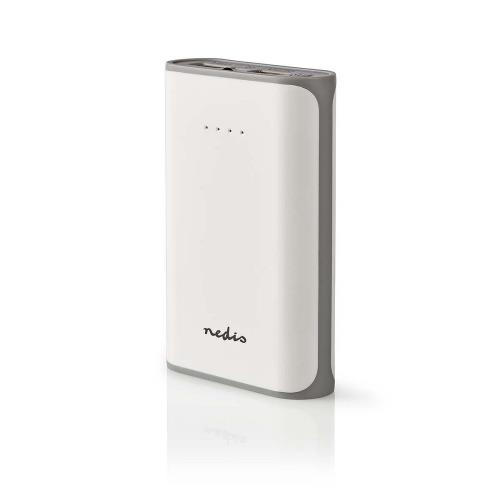 Nedis UPBK7500WT Powerbank | 7500 mAh | 2 USB-A uitgangen 3.1 A | micro-USB ingang | Wit