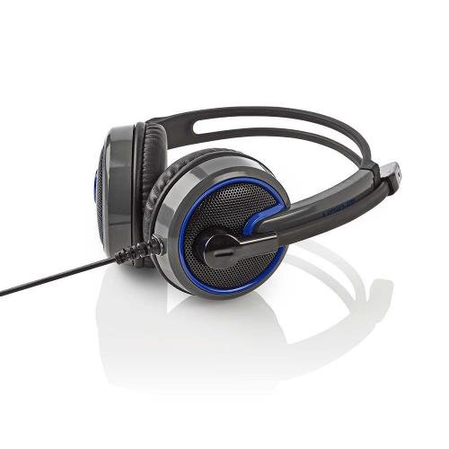 Nedis GHST200BK Gamingheadset | Over-ear | Microfoon | 3,5 mm connectoren