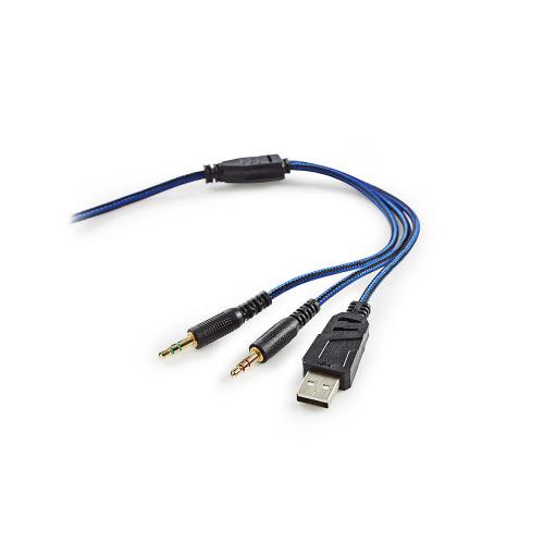 Nedis GHST300BK Gamingheadset | Over-ear | Ultra-Bass | LED-verlichting | 3,5-mm & USB-connectoren