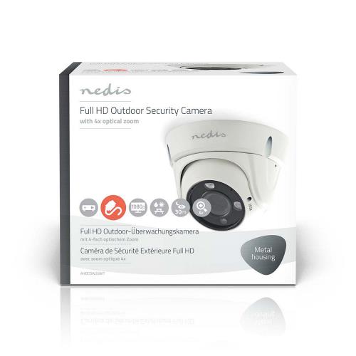 Nedis AHDCDW20WT CCTV-beveiligingscamera | Dome | Full HD | Voor gebruik met analoge HD-DVR