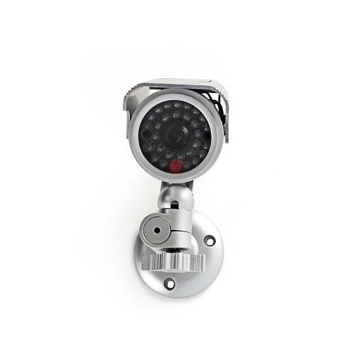 Nedis DUMCBS10SR Dummy beveiligingscamera | Bullet | IP44 | Zilver