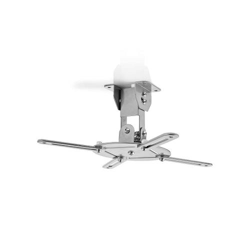 Nedis PJCM100GY Plafondbeugel voor Projector | 360° Draaibaar | Max. 10 kg | Afstand tot de Muur van 130 mm | Grijs
