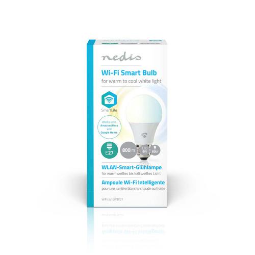 Nedis WIFILW10WTE27 Wi-Fi smart LED-lamp | Warm- tot koud-wit | E27