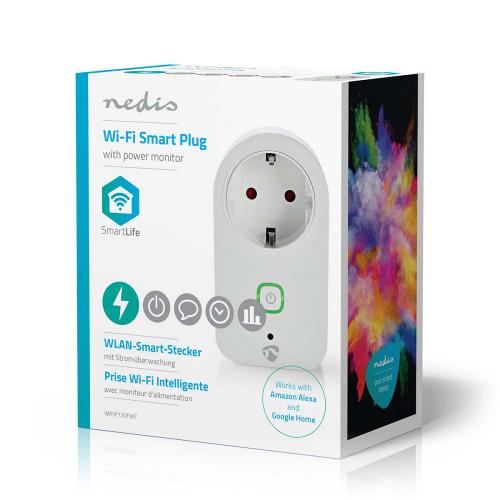 Nedis WIFIP120FWT Wi-Fi smart plug | Stroombewaking | Schuko type F | 16A