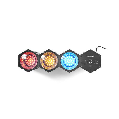 Nedis FUDI211BK3 Discolamp met Spots | Multicolour | met 63 LEDs