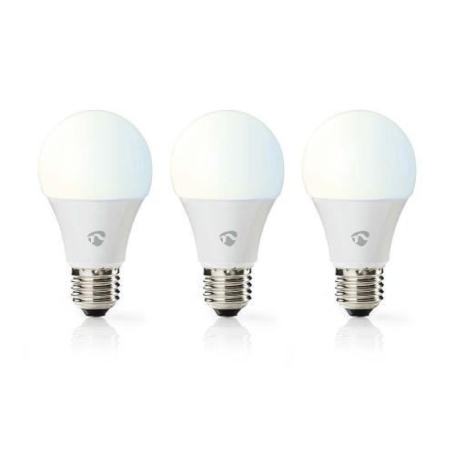 Nedis WIFILW30WTE27 Slimme Wi-Fi-LED-Lampen | Warm- tot Koud-Wit | E27 | 3-Pack