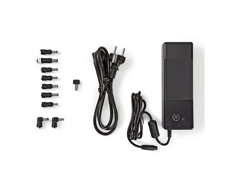Nedis NBARU150WBK Laptopadapter | Universeel met 9 stekkers & USB | 150 W | Uitgang 12 V - 24 V