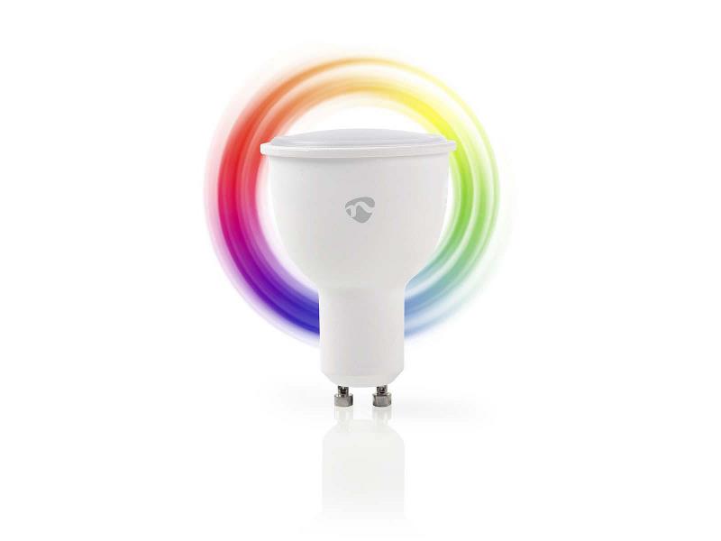Nedis WIFILC10WTGU10 Wi-Fi Slimme LED-Lamp | Full-Colour en Warm-Wit | GU10