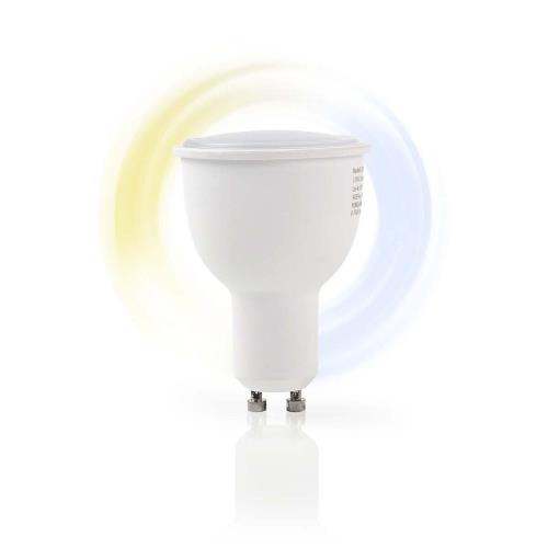 Nedis WIFILW10WTGU10 Wi-Fi Slimme LED-Lamp | Warm- tot Koud-Wit | GU10