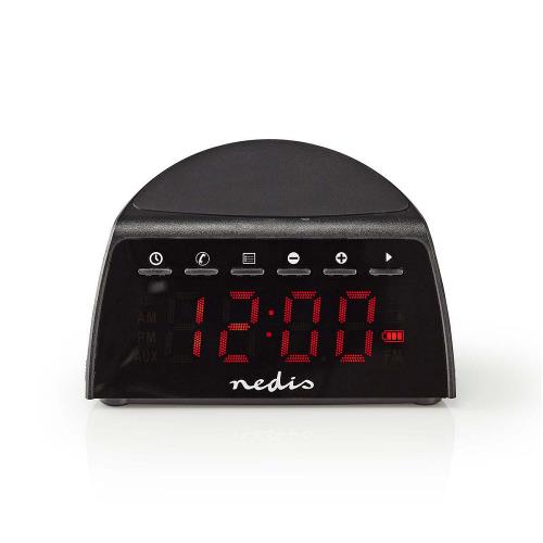 Nedis CLAR006BK Digitale Wekkerradio | Draadloos Telefoon Opladen | FM | Bluetooth® | Stereo