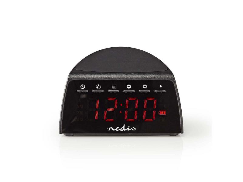 Nedis CLAR006BK Digitale Wekkerradio | Draadloos Telefoon Opladen | FM | Bluetooth® | Stereo