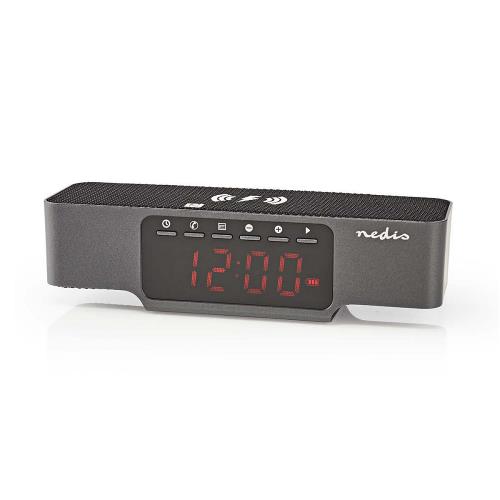 Nedis CLAR007BK Digitale Wekkerradio | Draadloos Telefoon Opladen | FM | Bluetooth®