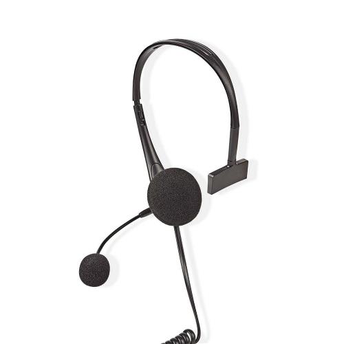 Nedis CHSTRJ100BK PC-Headset | On-Ear | RJ9-Connector | 2,2 m | Zwart