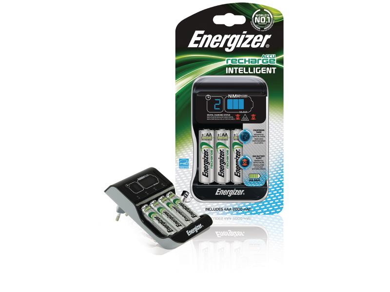 Energizer 635026 Intelligent lader, Euro stekker, + 4x HR6 2000mAh