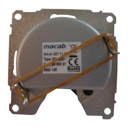 Macab 3211133 Antenne Wandcontactdoos Uiteinde 1.0 dB Zilver