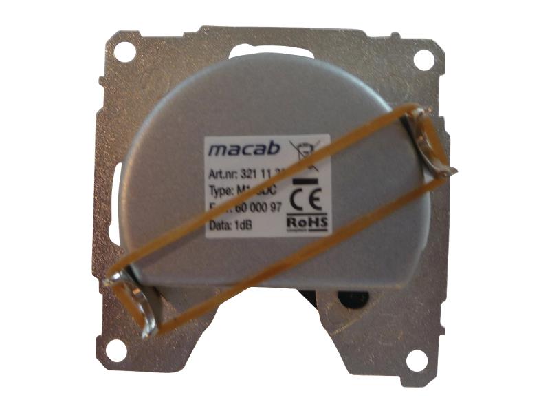 Macab 3211133 Antenne Wandcontactdoos Uiteinde 1.0 dB Zilver