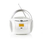 Nedis SPBB100WT Boombox | 9 W | Bluetooth® | CD-speler / FM-Radio / USB / AUX | Wit