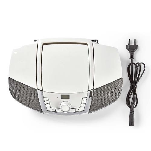 Nedis SPBB200WT Boombox | 12 W | Bluetooth® | CD-speler / FM-Radio / USB / AUX | Wit