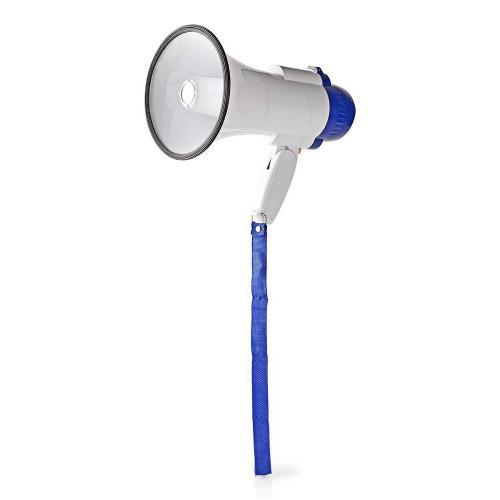 Nedis MEPH150WT Megafoon | 10 W | Bereik van 250 m | Ingebouwde microfoon | Wit / blauw