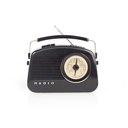Nedis RDDB5000BK DAB+-radio | 5,4 W | FM | Draaggreep | Zwart