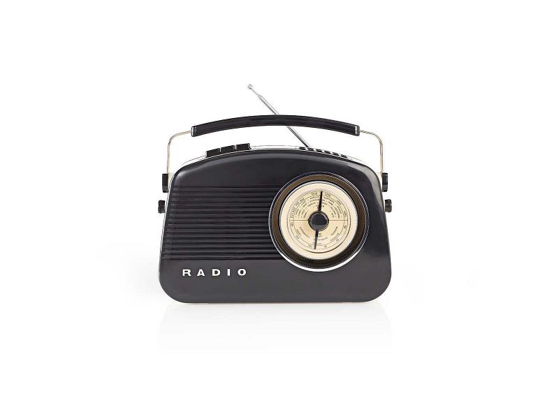 Nedis RDDB5000BK DAB+-radio | 5,4 W | FM | Draaggreep | Zwart
