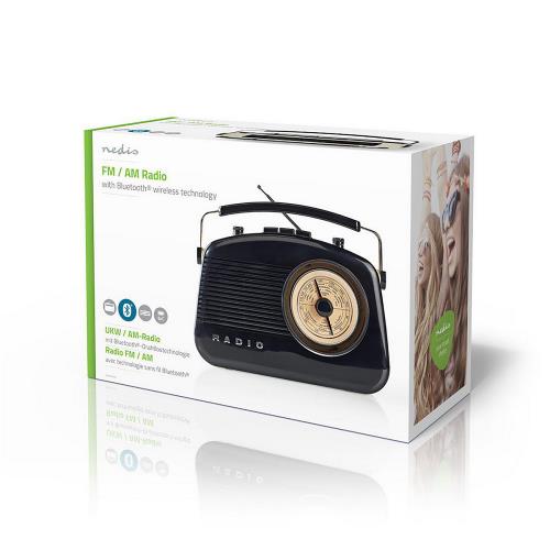 Nedis RDFM5010BK FM-radio | 5,4 W | Bluetooth® | Draaggreep | Zwart