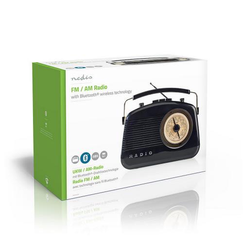 Nedis RDFM5010BK FM-radio | 5,4 W | Bluetooth® | Draaggreep | Zwart