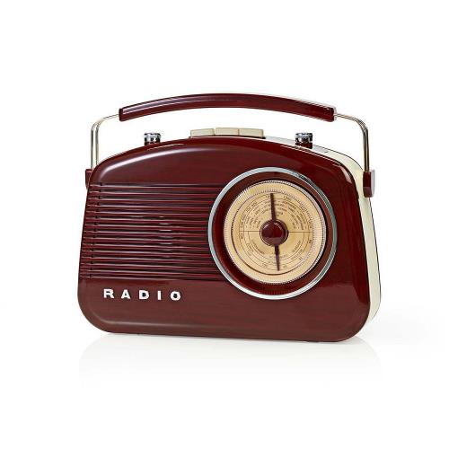 Nedis RDFM5000BN FM-radio | 4,5 W | Draaggreep | | Bruin