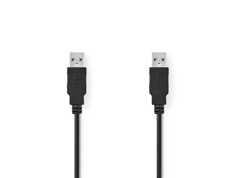 Nedis CCGT60000BK10 Kabel USB 2.0 | A male - A male | 1,0 m | Zwart