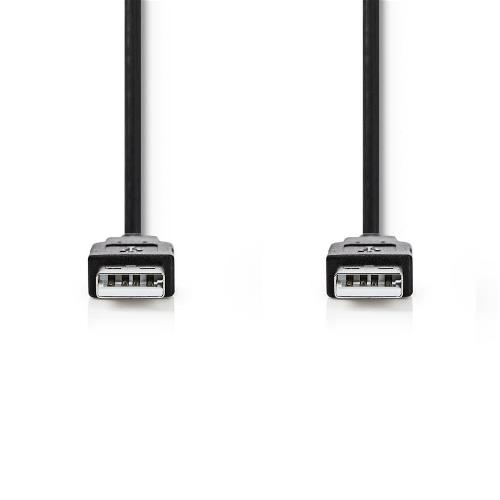 Nedis CCGT60000BK10 Kabel USB 2.0 | A male - A male | 1,0 m | Zwart